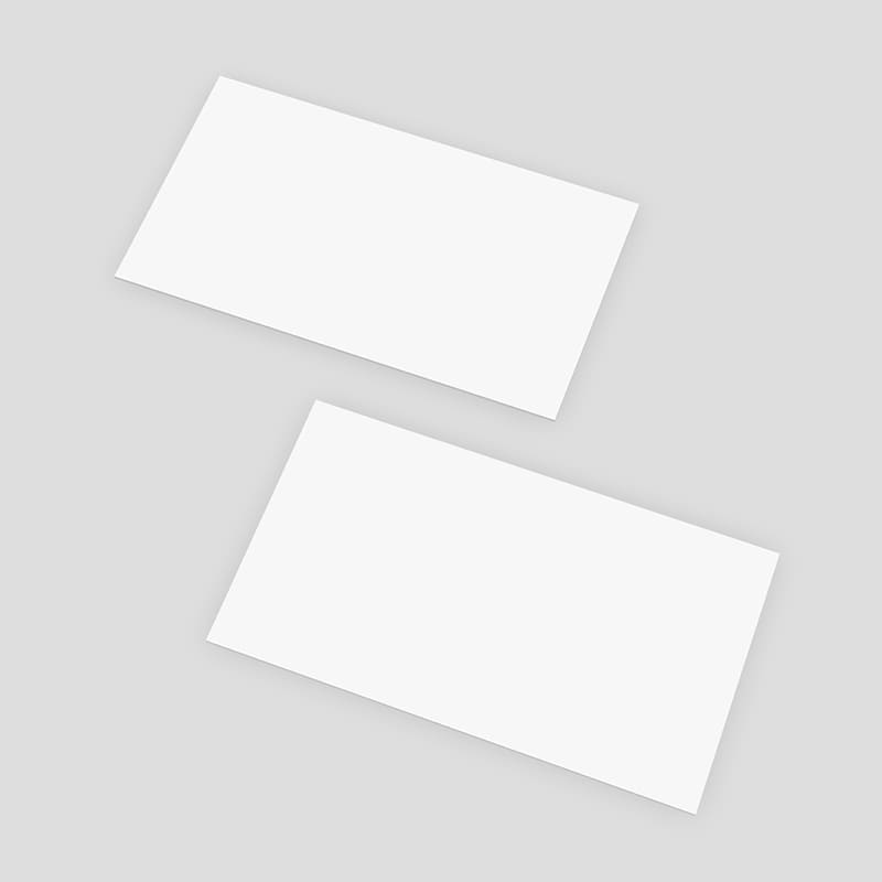 Business Cards 2" x 3.5" Dual View 3D Mockup