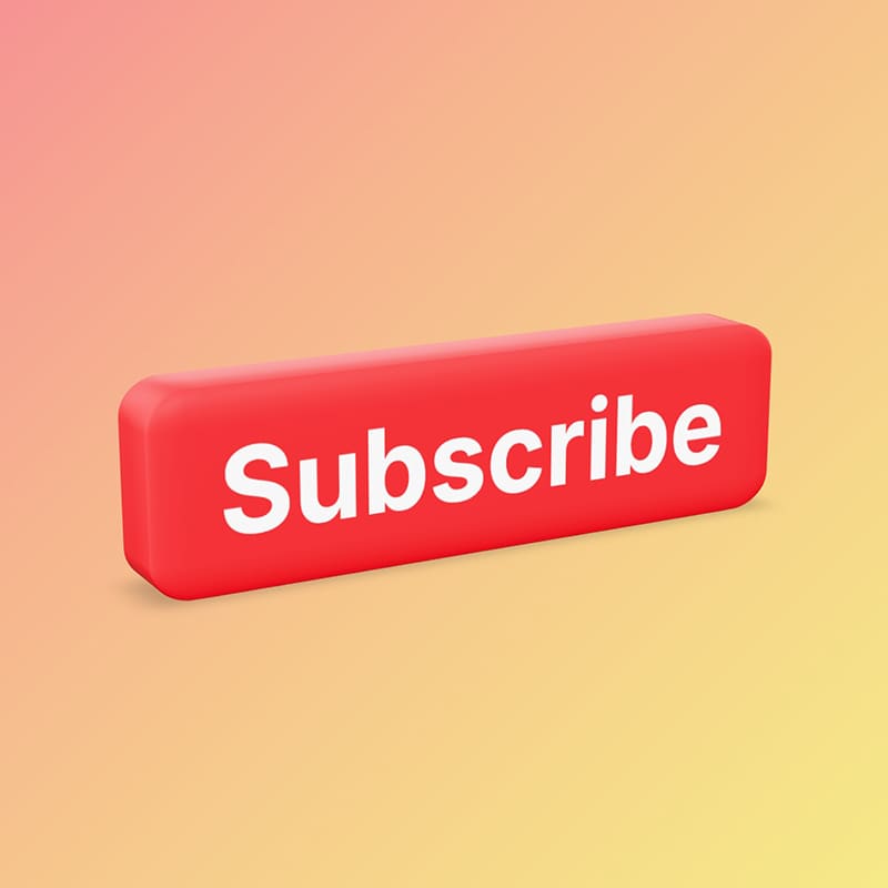 YouTube Subscribe Button 3D Mockup