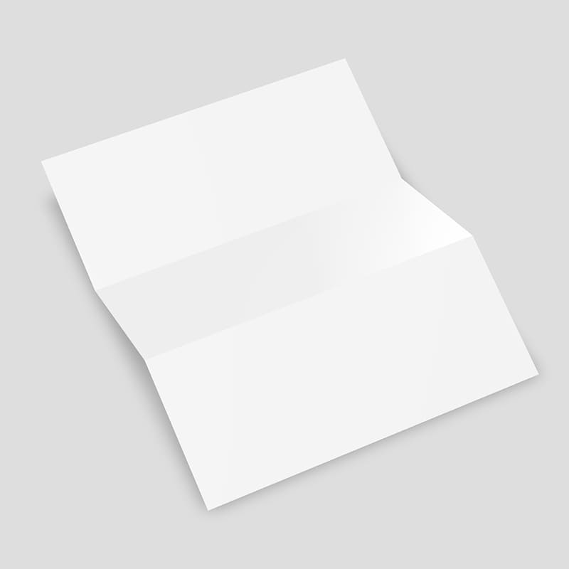 Tri Folded 8.5x11 US Letter 3D Mockup