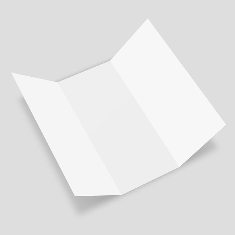 Trifold Brochure 8.5x11 US Letter 3D Mockup