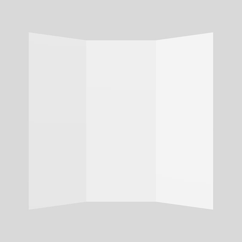 Standing Tri-Fold Brochure 8.5x11 3D Mockup
