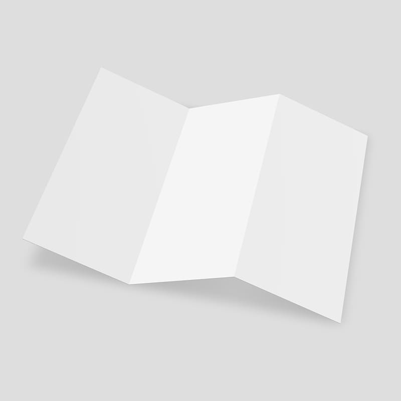 US Letter Size Accordion Brochure 3D Mockup