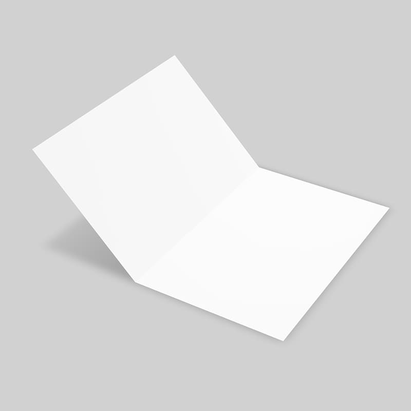 Half-Fold Brochure 3D Mockup Open View
