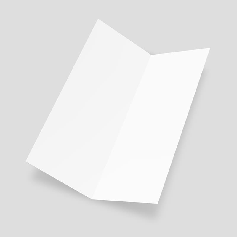 Free US Letter Vertical Fold Brochure 3D Mockup Fold Inside View