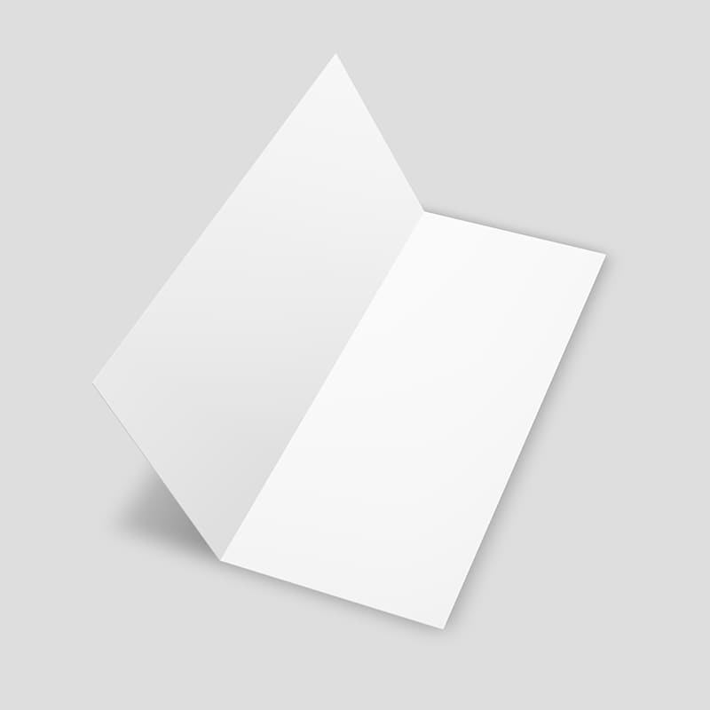 US Letter Half-Fold Brochure 3D Mockup Interior View