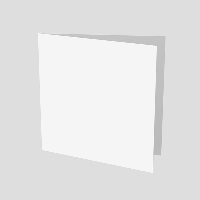 Square Folding Greeting Card Standing 3D Mockup