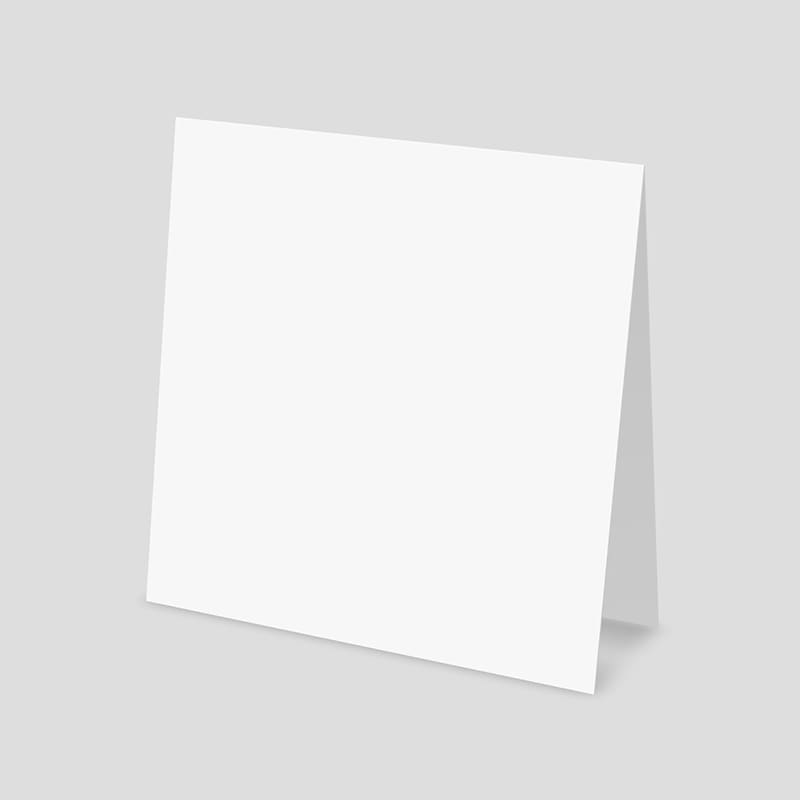 Square Greeting Card 3D Mockup Tent Display View