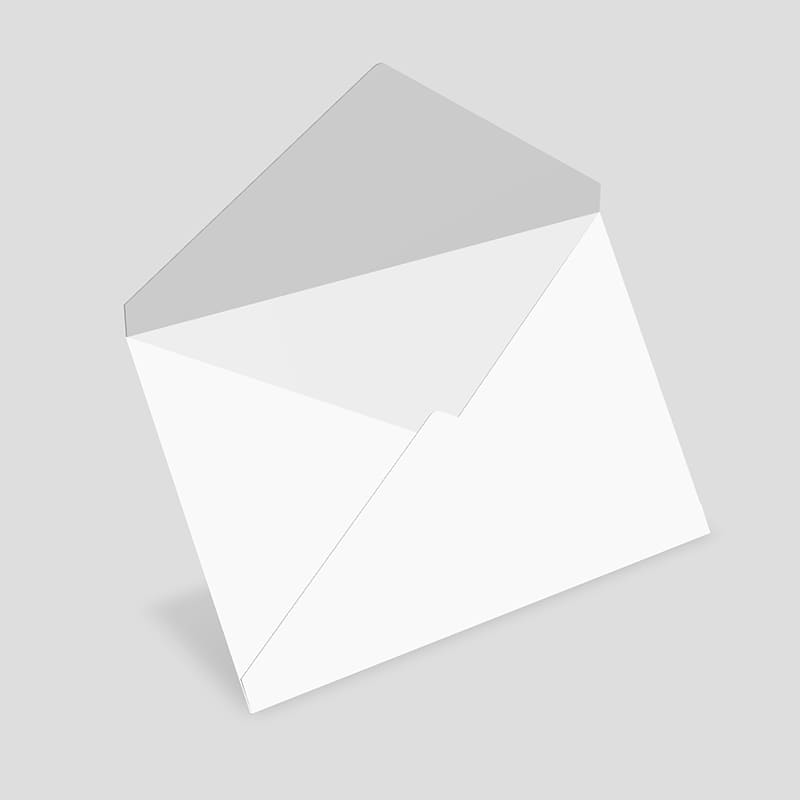 Open 5.5 × 8.5 Envelope 3D Mockup