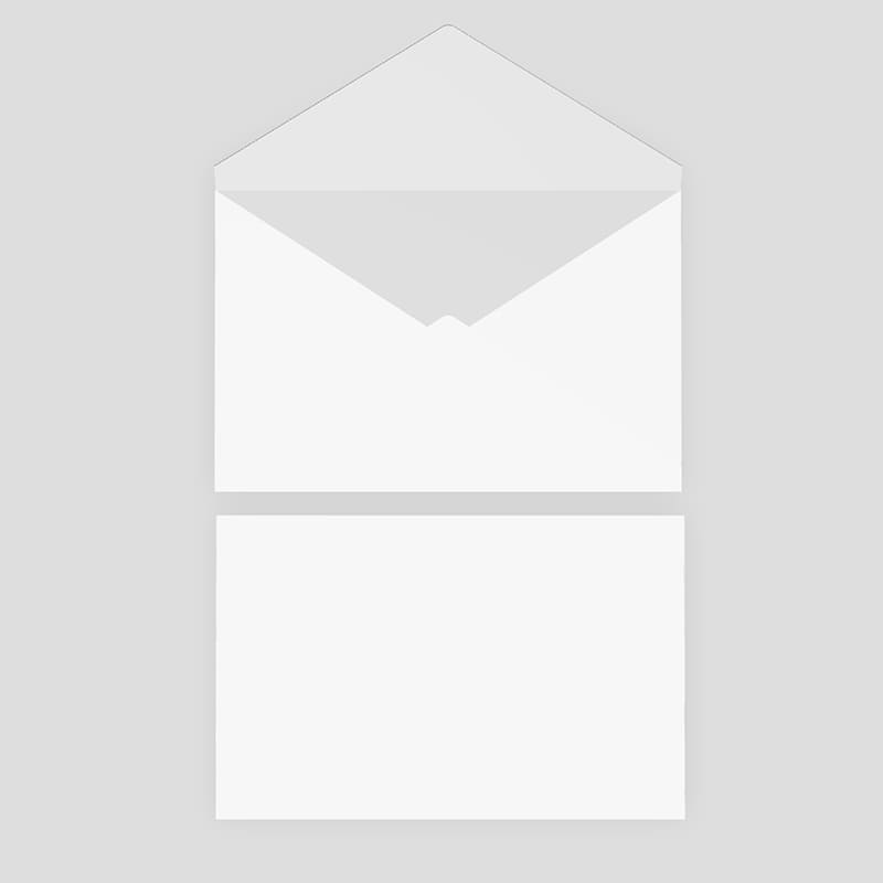 Flat Envelope Front & Open Back 3D Mockup