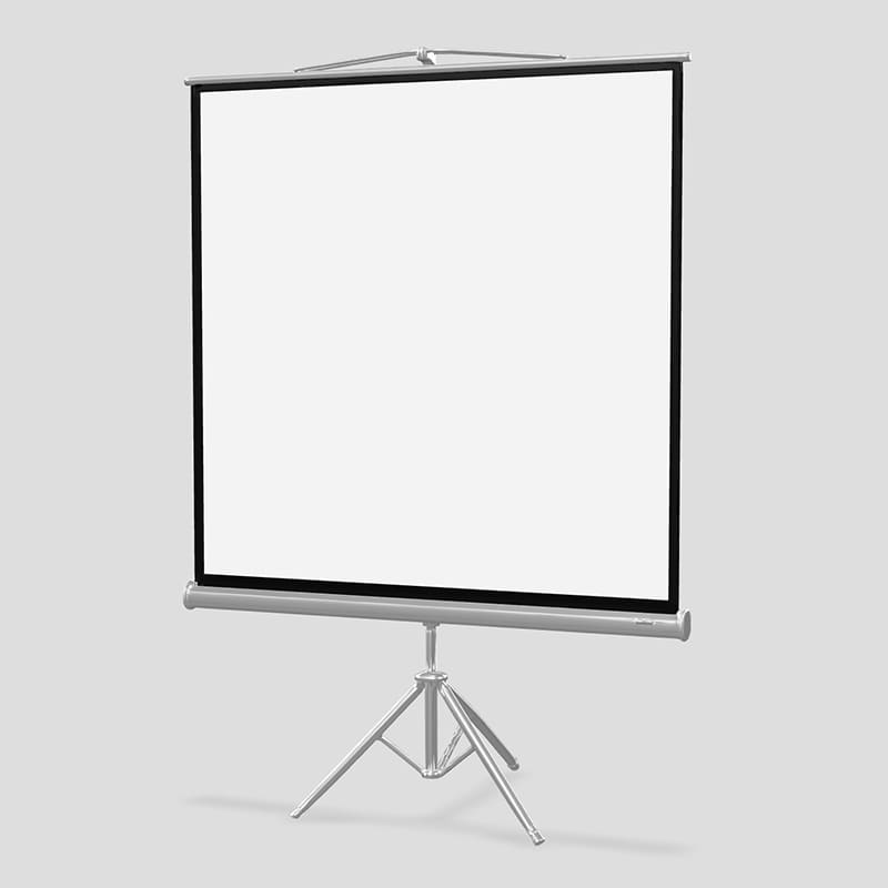 Square Projector Tripod Screen 3D Mockup