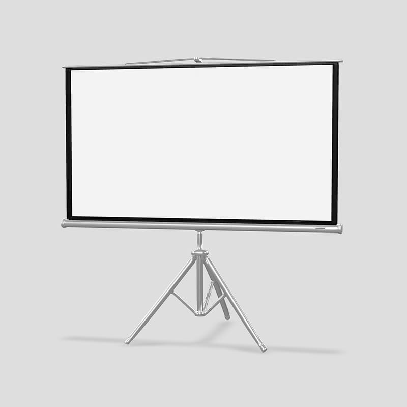 Wide 16:9 Projector Screen Stand 3D Mockup