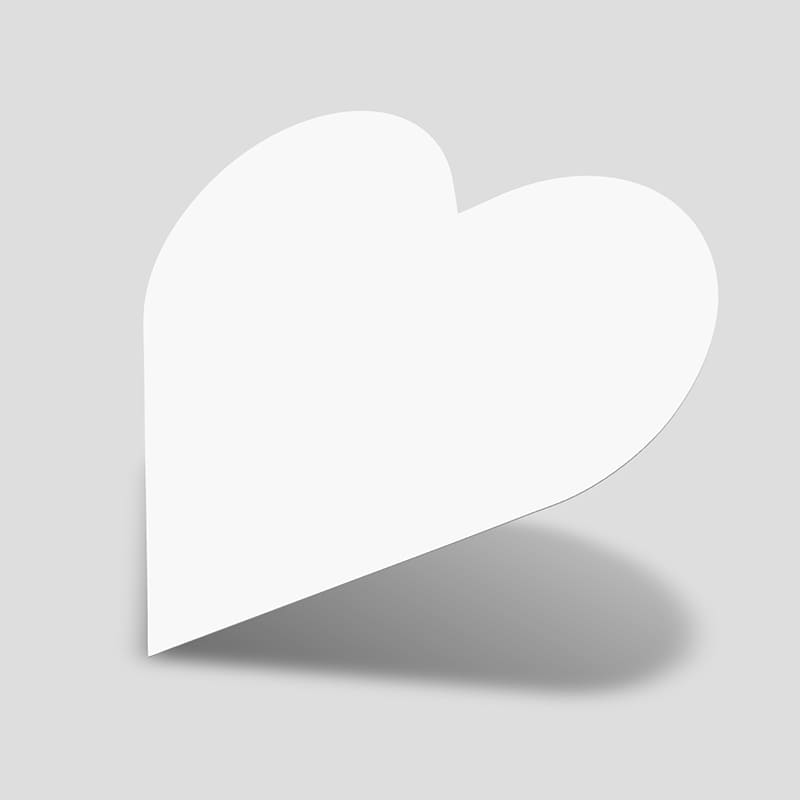 Floating Heart Shape 3D Mockup
