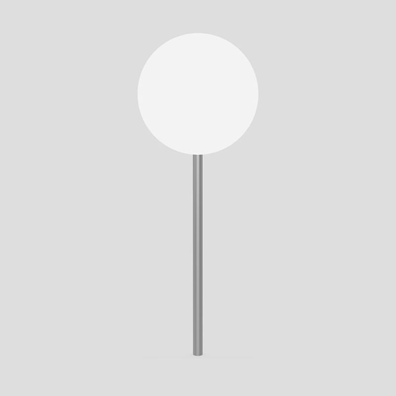 Round Traffic Sign Post 3D Mockup